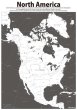 PROCEEDX美しい世界地図　北アメリカ　学習ポスターミニマルマップA4サイズ日本製1102