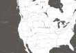 画像3: PROCEEDX美しい世界地図　北アメリカ　学習ポスターミニマルマップA4サイズ日本製1102 (3)