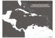 PROCEEDX美しい世界地図　中央アメリカ　学習ポスターミニマルマップA4サイズ日本製1103