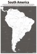 PROCEEDX美しい世界地図　南アメリカ　学習ポスターミニマルマップA4サイズ日本製1104