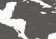 画像2: PROCEEDX美しい世界地図　中央アメリカ　学習ポスターミニマルマップ　フレーム付きA4サイズ日本製1253 (2)