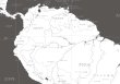画像2: PROCEEDX美しい世界地図　南アメリカ　学習ポスターミニマルマップ　フレーム付きA4サイズ日本製1254 (2)