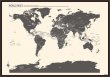 PROCEEDX美しい世界地図　パステルカラーベージュ1　学習ポスターミニマルマップ　フレーム付きA2サイズ　日本製1262