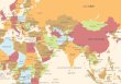 画像3: PROCEEDX美しい世界地図　パステルカラーベージュ2　学習ポスターミニマルマップ　フレーム付きA2サイズ日本製1263 (3)