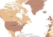 画像2: PROCEEDX美しい世界地図　パステルカラーベージュ3　学習ポスターミニマルマップ　フレーム付きA2サイズ日本1264 (2)