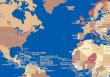 画像3: PROCEEDX美しい世界地図　パステルカラーブルー3　学習ポスターミニマルマップ　フレーム付きA2サイズ日本製1267 (3)