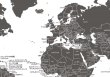 画像2: PROCEEDX美しい世界地図　ブラック学習ポスターミニマルマップ　丸筒送付　A1ビッグサイズ日本製1268 (2)
