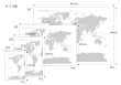 画像9: PROCEEDX美しい日本+世界地図セット パステルカラーブルー2 学習ポスターミニマルマップA2サイズ日本製 4つ折り送付 影付き1275 (9)