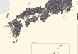 画像2: PROCEEDX美しい日本+世界地図セット パステルカラーベージュ1 学習ポスターミニマルマップA2サイズ 日本製　丸筒送付 影付き1301 (2)