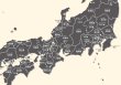 画像3: PROCEEDX美しい日本地図 書き込み自由　 パステルカラーベージュ1 学習ポスターミニマルマップ フレーム付きA2サイズ 日本製 影付き1309 (3)