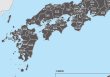画像2: PROCEEDX美しい日本地図 書き込み自由　 パステルカラーブルー2 学習ポスターミニマルマップ フレーム付きA2サイズ日本製 影付き1313 (2)