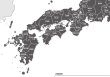 画像2: PROCEEDX美しい日本地図 書き込み自由　 ブラック1学習ポスターミニマルマップ フレーム付きA2サイズ日本製 影付き1315 (2)