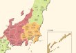 画像3: PROCEEDX美しい日本地図 パステルカラーベージュ2 学習ポスターミニマルマップ A2サイズ日本製 影付き丸筒送付1318 (3)