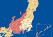 画像3: PROCEEDX美しい日本地図 パステルカラーブルー3 学習ポスターミニマルマップ A2サイズ日本製 影付き丸筒送付1322 (3)