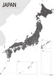 画像1: PROCEEDX美しい日本地図 ブラック1学習ポスターミニマルマップ A2サイズ日本製 影付き4つ折り送付1355 (1)