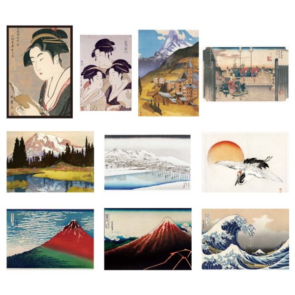 日本名画、絵画10枚セット 9