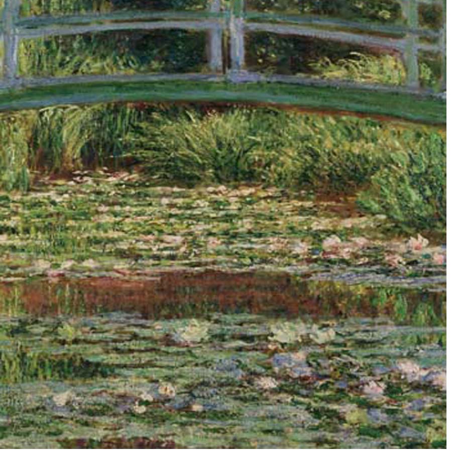 proceedx名画 絵画ポスター2033ジヴェルニーの日本の橋と睡蓮の池/モネ